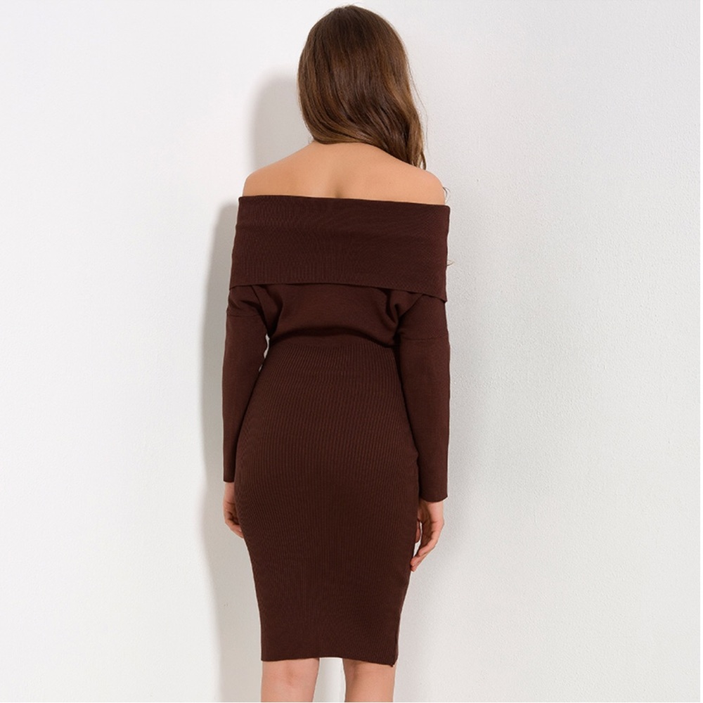 Bodycon off the shoulder pencil dress - Picture 5 of 7